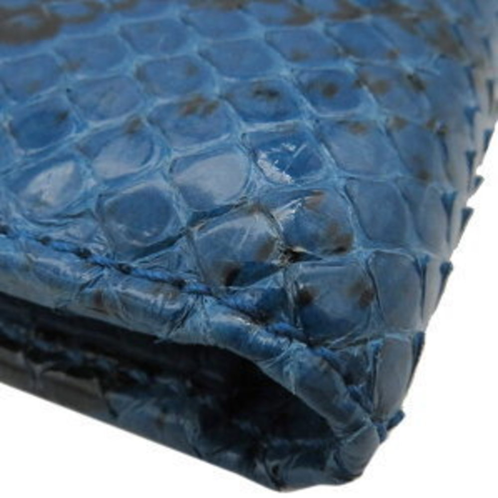 Gucci Bifold Wallet Python Leather Dark Blue Snake - image 4